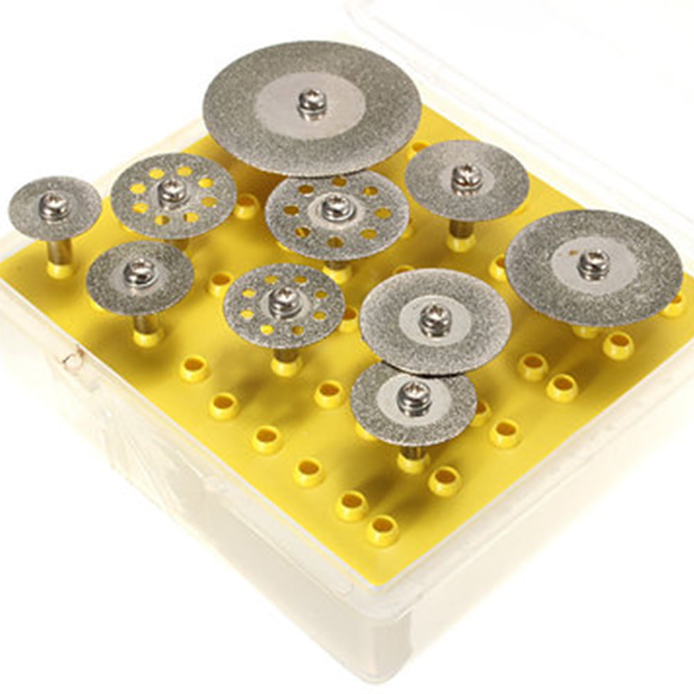 10pcs Diamond Cutting Discs Cutting Grinding Tools for Tiles,Carbide,Rocks,Glass