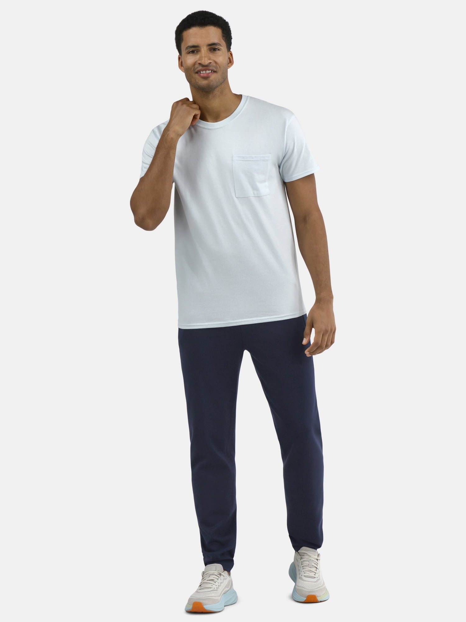 Athletic Works Men's and Big Men's Cotton Pocket Tee, Sizes XS-5XL and Tall Sizes