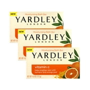 Yardley London Moisturizing Bath Bar - Vitamin C, Turmeric & Orange Peel 4oz. - Pack of 3