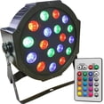 thumbnail image 2 of Full RGB Color Mixing LED Flat Par Can - 18 1-watt LEDs - Up Lighting - Stage Lights, 2 of 4