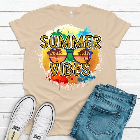 Summer Vibes Sunglasses Beach Scene Summer Time Beach Scene Vacation T-Shirt SAND Unisex S-5XL Hot Trending Shirt, Vintage Birthday Gift