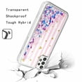 thumbnail image 3 of Kaleidio Case For Samsung Galaxy A52 5G [Quicksand Image] Hybrid Impact [Liquid Glitter] Protector Skin Cover [Gold Love Stripes], 3 of 3
