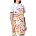 thumbnail image 3 of Fuzoiu Colorful Floral Print Waterproof Apron, Kitchen Apron for Women Men Chef, Apron for Christmas Dinner Party Cooking Baking Crafting House Cleaning Kitchen, 3 of 7