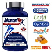 Advanced Flex Clinical Strength Joint and Muscle Supplement with Vitamin D, UC II, Fruitex-B, Boswellin Super, Turmeric Curcumin 95%, OptiMSM, Glucosamine, Chondroitin, Willow Bark &  Hyaluronic Acid