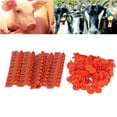 thumbnail image 1 of 100pack Cow Ear Tags, Heavy Duty Livestock Ear Tags for Cows, Pigs, Goats, Plastic Material, Weather Resistant, Animal Identification, Applicator Included, Livestock Management, 1 of 7
