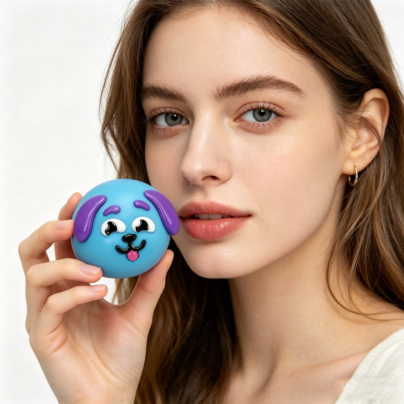 Smushers Squeeze Toys, Novelty Smush Face Squeeze Toys, Durable Removable Facial Expressions for Birthdays and Get-Togethers, Cute & Expressive Design (Blue)