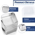 thumbnail image 2 of 5pcs Stainless Steel Food Containers with Lids, Stacking Snack Container, Reusable Containers For Snacks, Prep Containers Metal Lunch Container for Office, 2 of 7