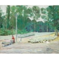 thumbnail image 3 of Józef Pankiewicz 14x12 Black Modern Framed Museum Art Print Titled - Landscape from the Vicinity of Kazimierz Lubelski (1891), 3 of 5