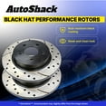 thumbnail image 4 of AutoShack Rear Drilled & Slotted Brake Rotors | Replacement for 2007-2013 Mitsubishi Outlander 2009-2015 Lancer 2.0L 2.4L 3.0L V6 AWD FWD | E-Coated | 2-PC Set | ShadowGuard, 4 of 6