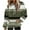 Army Green, variant on SwiftWear Women's Striped Fleece Drop-Shoulder Hoodie - Casual Pullover Soft Plush Loungewear with Pocket for Fall Winter Khaki