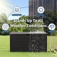 thumbnail image 3 of Garvee 99 Gallon Outdoor Deck Box, Weather-Resistant HDPE Resin Patio Storage Box, Lockable Storage Container & Bench, 3 of 7