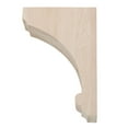 thumbnail image 4 of 12 in. x 2-1/2 in. x 8 in. Unfinished Medium North American Solid Hard Maple Traditional Plain Wood Backet Corbel, 4 of 5
