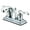 Polished Chrome, variant on Kingston Brass KS4645DFL 4 in. Centerset Bathroom Faucet, Oil Rubbed Bronze