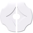 thumbnail image 1 of Ekena Millwork CMP32PL2-06000 32 Po OD x 6 Po ID Carré Percival Architecture Grade Médaillon de Plafond Contemporain PVC - 2 Pièces, 1 of 1