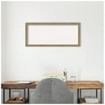 thumbnail image 4 of Amanti Art White Cork Board Wood Framed Woodgrain Stripe Mocha Bulletin Board 32 in. x 14 in., 4 of 7