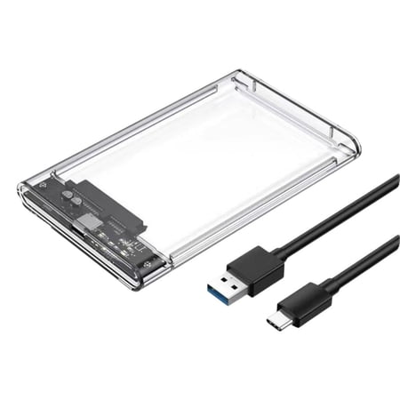 USB C to SATA Hard Drive Enclosure for 2.5 inch SSD/HDD, USB 3.0 External Case with UASP