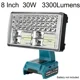 thumbnail image 1 of Para Ma*kita Batería de Iones de Litio de 18V Luz de Trabajo LED Linterna Inalámbrica de 8 Pulgadas Lámpara de Inundación de Emergencia Lámpara de Acampar Iluminación Exterior, 1 of 7