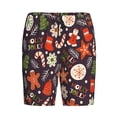 thumbnail image 4 of Naloa Winter Holiday Christmas Men's Short Pajama Pants, Lounge Comfort Shorts with Elasticized Waistband and Side Pockets - Medium, 4 of 9