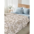 thumbnail image 5 of Farmhouse Khaki Flat Sheets Only Queen Size, Soft Breathable Bed Top Sheets for Mattress, Vintage Flower Leaf Botanical Plant Luxury Bedding Flat Sheets for Home Hotel Bedroom Bed Protection, 5 of 9