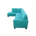thumbnail image 6 of Pon Living Furniture Modular Velvet Sectional Sofa, 2 Pieces L Shaped Living Room Set, Left Hand Facing/Green, 6 of 9