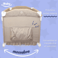 thumbnail image 3 of Cuna Corral Colecho Mecedora Titi + Plus iBaby con Velo Alto Dosel Cambiador y Móvil Musical beige, 3 of 10
