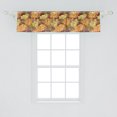 thumbnail image 2 of Ambesonne Floral Window Valance, Warm Tone Nostalgia Flowers, 54" X 12", Mustard Apricot Redwood, 2 of 3