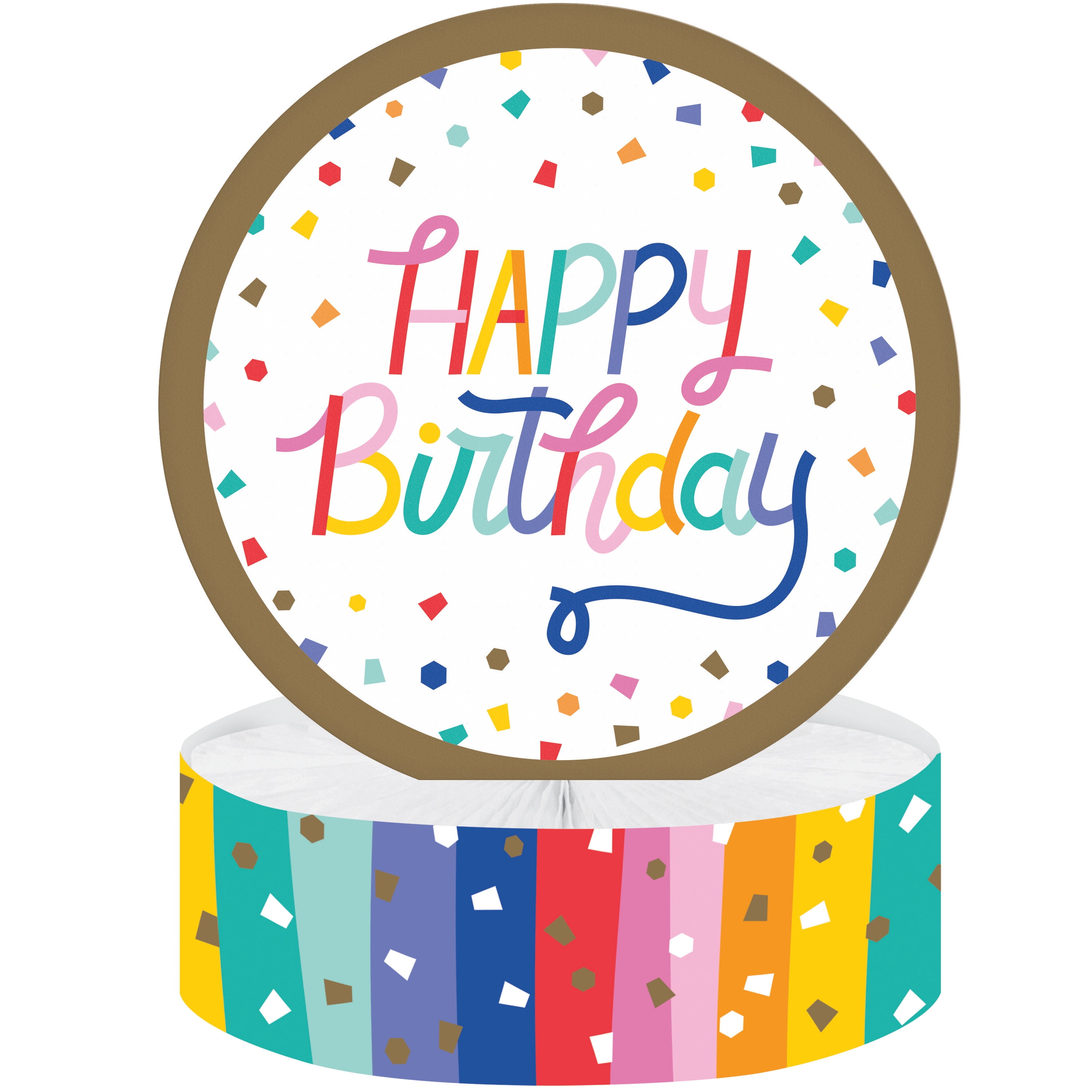 Birthday Confetti Deluxe Tableware and Decorations Kit, Serves 8