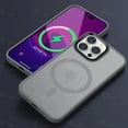 thumbnail image 1 of Luxury Matte Frosted Pink Magnetic Wireless Charging Case For iPhone 16 15 14 13 12 11 Pro Max 16 Plus Translucent Bumper Cover grey For iPhone 12Pro 12, 1 of 6