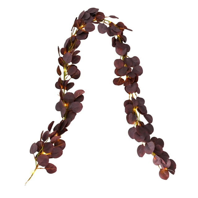 Bangcool 6.56ft Artificial Vine Decorative Lifelike Fake Garland with 9.84ft String Light