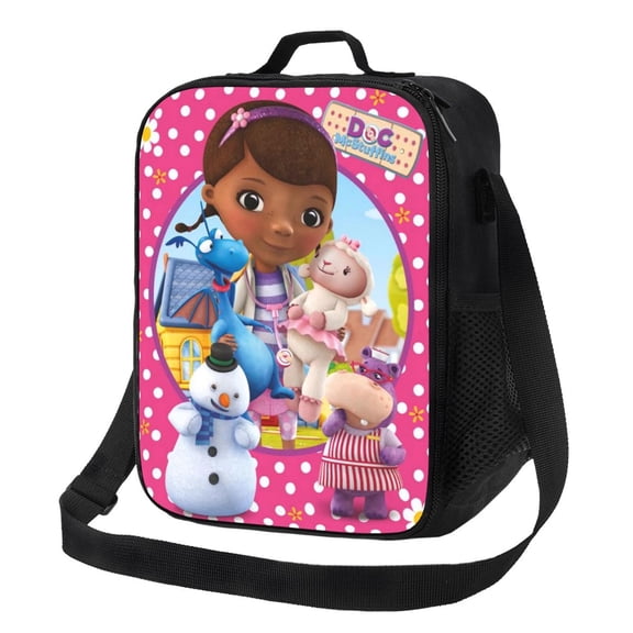 Insulated Lunch Tote Bag, Doc McStuffins Cooler Box Meal Prep for Work Picnic Travel