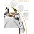 thumbnail image 2 of Tulip Black White Table Cloth, Spring Floral Botanical Bloom Waterproof Tablecloth for Rectangle Tables, Reusable Washable Fabric Table Cover for Restaurant Kitchen Dining Tables 60"x84", 2 of 6