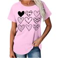 thumbnail image 2 of Cadeau de Saint-Valentin pour Femmes Imprimé Saint-Valentin T-Shirt Mode Confortable Blouses Tops Femme, 2 of 8