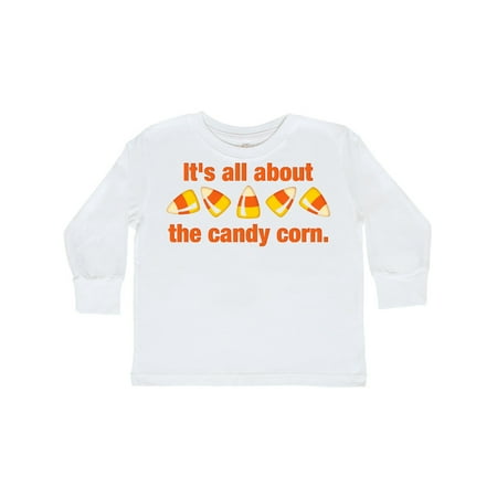 

Inktastic All About The Candy Corn Gift Toddler Boy or Toddler Girl Long Sleeve T-Shirt