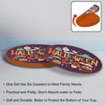 thumbnail image 4 of Halloween Set of 6PCS Cute Round Coasters, Microfiber Leather Drink Coasters, 4.3x4.3 Inch Table Coasters for Drinks, Coasters for Home and Kitchen Decor., 4 of 6