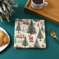 thumbnail image 4 of Christmas Tree Paper Napkins Decorations,16pc Printed Disposable Christmas Napkins,Disposable Deer Napkins Winter Paper Hand Towels,Vintage Reindeer Napkins Paper Towels Party Tableware Supplies, 4 of 6