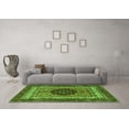 thumbnail image 3 of Ahgly Company Machine Washable Indoor Square Abstract Green Modern Area Rugs, 4' Square, 3 of 4