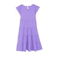 thumbnail image 5 of ATOGUTA Princess Dresses for Girls Short Sleeve Ruffled Pockets Flower Girl Dresses Toddler Purple, Size 6M-15, 5 of 5