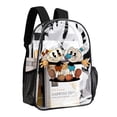 thumbnail image 3 of Cuphead Mugman Brothers Clear Backpack Transparent Bag 17 Inch Large Capacity Laptop Daypack Clear Through Backpack Travel Bag For School Daily Office Holiday, 3 of 8