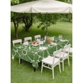 thumbnail image 5 of 60x120 Inch Outdoor Tablecloth with Umbrella Hole Zipper Rectangle Green Spring Floral Rectangular Tablecloths Outside Waterproof Pastoral Flower Abstract Art Patio Table Cloth Cover for Picnic Party, 5 of 8