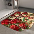 thumbnail image 2 of 1pc Snowmen with Christmas Absorbent Non-Slip Bathroom Thickened Flannel Rug Decor,Soft,Quick Drying,Suitable For Indoor/outdoor Use,Bathrooms,Bedrooms,Kitchens,Terrace,Laundry Rooms,16"x24", 2 of 9