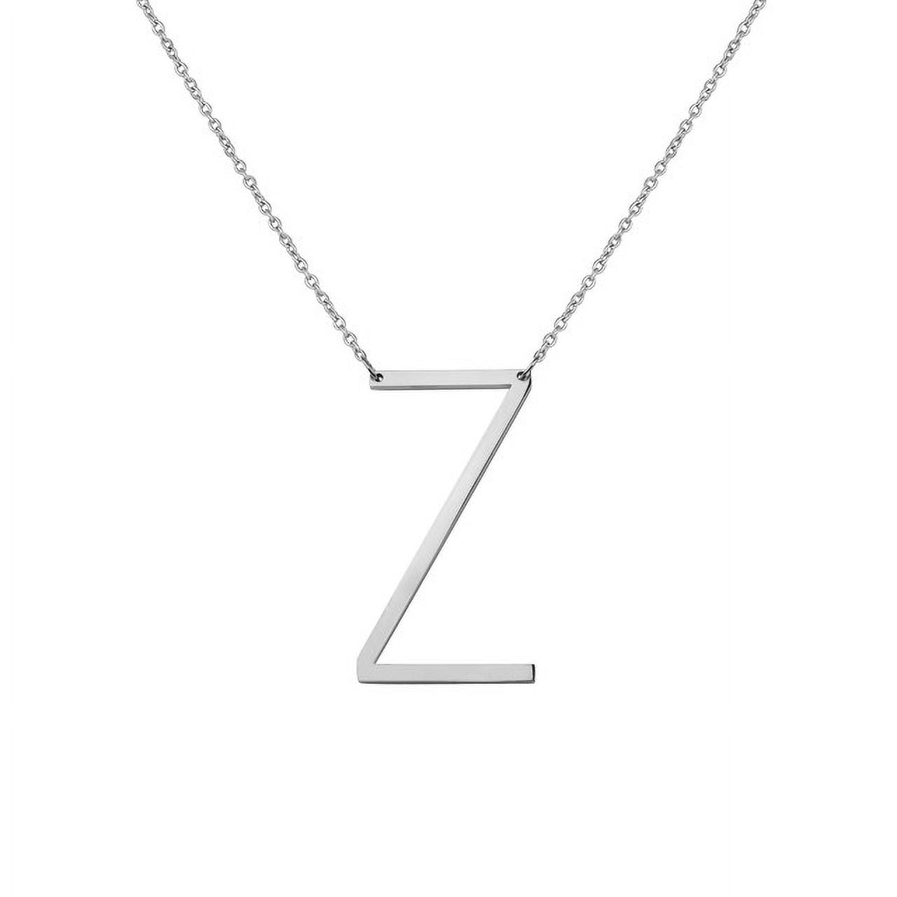 Personalized Initial Letter Necklace with Custom Engraving - Custom Initial Necklace - Oversized Letter Necklace - Sideways Initial Necklace for Women - Gift for Her - Jewelry Gift Set