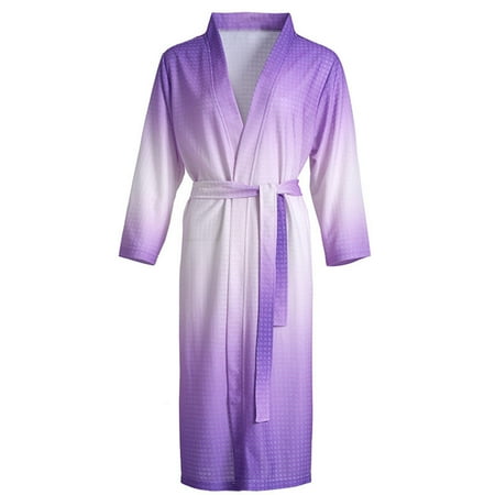 GHSOHS Robes for Women Nightie Bridal Lingerie Women s Elegant Gradient Pattern Bathrobe Soft Absorbent and Breathable Casual Wear Sleepwear Sleepshirt Robe Pajamas Nightgown