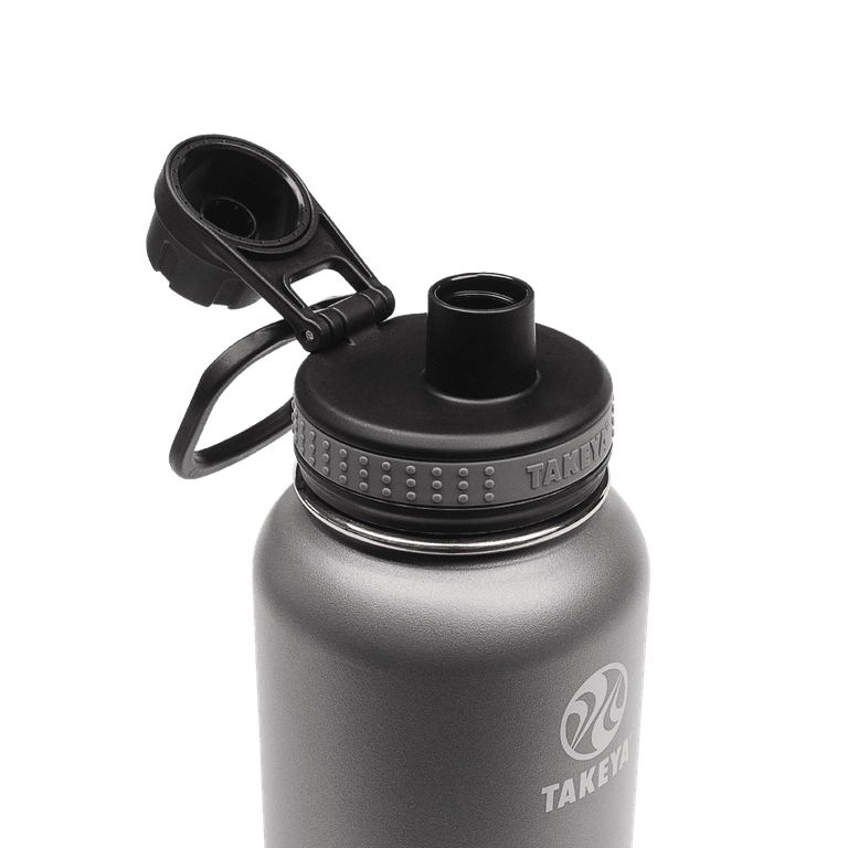 Takeya Actives Insulated Stainless Steel Bottle, Black, 32 oz