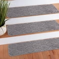 thumbnail image 6 of SussexHome Carpet Stair Treads for Wooden Steps - Indoor Staircase Step Treads with Thick Carpet & Pattern Design - Self Adhesive Safety Treads to Prevent Slipping - Pet & Kid-Friendly - 10-Pack, 6 of 6