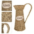 thumbnail image 6 of unbranded 2pcs Woven Planter Farmhouse Flower Pitcher with Handle Rustic Flower Arrangement Vase Rattan Flower Pot Indoor Decorative Flower Container, 6 of 8