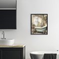 thumbnail image 3 of Stupell Industries Shabby Chic Bathroom with Floral Filled Shelves Black Floating Frame Canvas Art, 17 x 21, by Lettered and Lined, 3 of 8