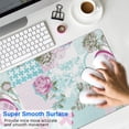 thumbnail image 4 of Long Mouse Pads for Desk,Pioneer Flower Floral Print Pattern Desk Mats on Top Of Desks, Desk Mouse Pad Extra Large with 3mm Non-Slip Base and Stitched Edge for Gaming,Office,Work,Home 31.5"x11.8", 4 of 6