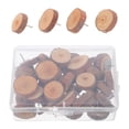 thumbnail image 1 of WEUVEB 40 Pcs Wall Pushpin Brown Pine Wood Flat Head Design For Decorating Space At Home, 1 of 6