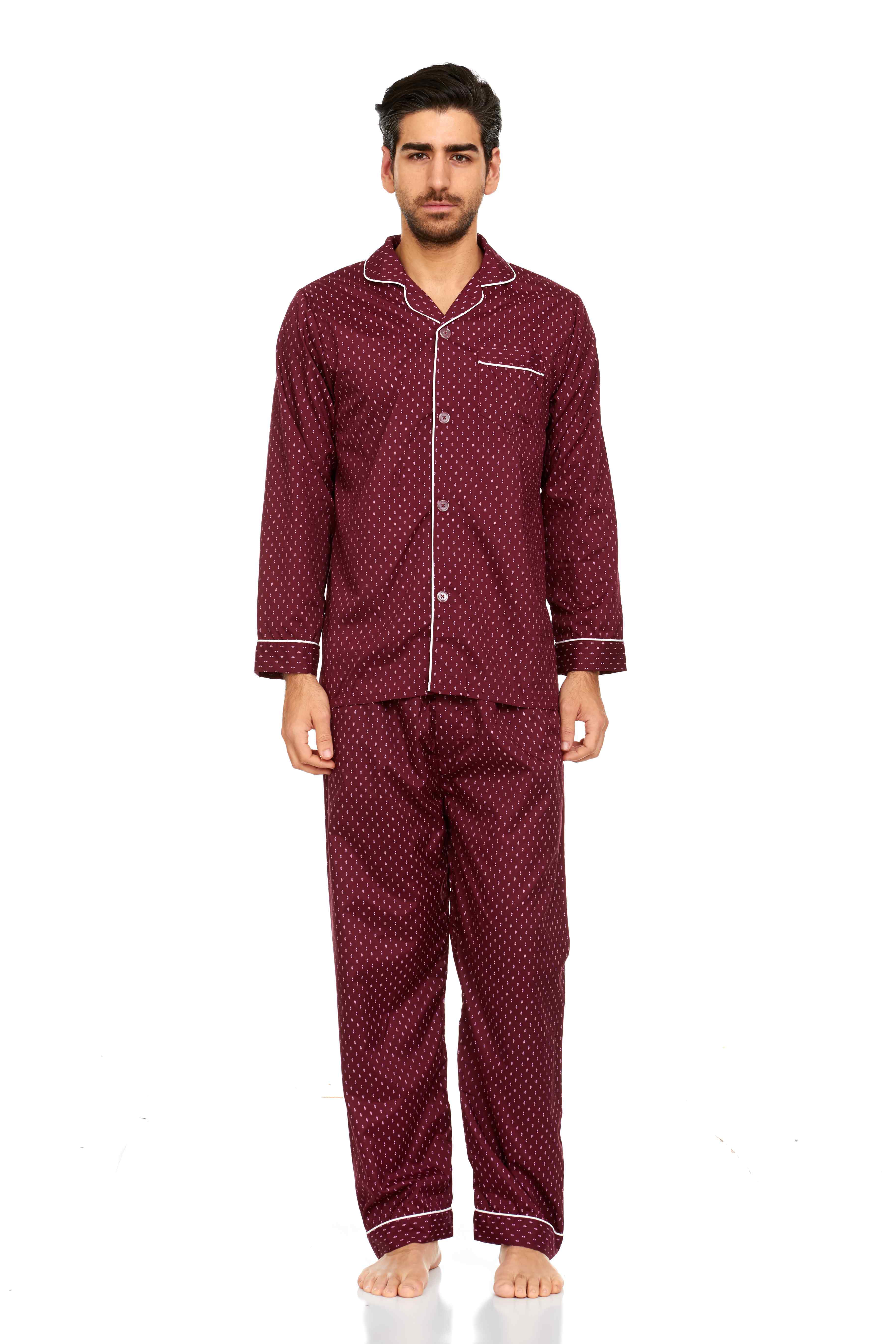 Men Satin Pajama Tops+bottom Casual Sleepwear Loungewear Nightwear Plus Size Set 