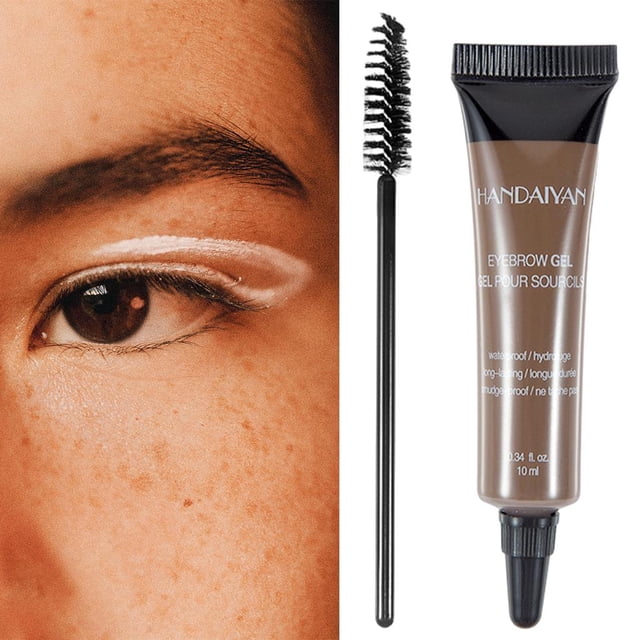 Crema para Cejas de 0,34 Onzas Líquidas, exterior exterior exterior Impermeable, Tinte de Larga Duración, Maquillaje, para Cejas, para Mujeres, - Yinane Gel maquillador de cejas